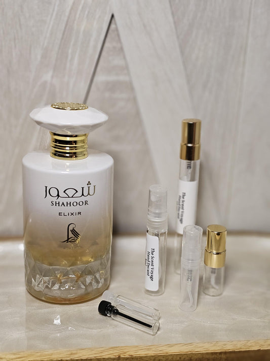 Shahoor Elixir Al Absar Perfume Sample | Lemon Gourmand Middle Eastern Fragrance | 1ml | 2ml | 5ml