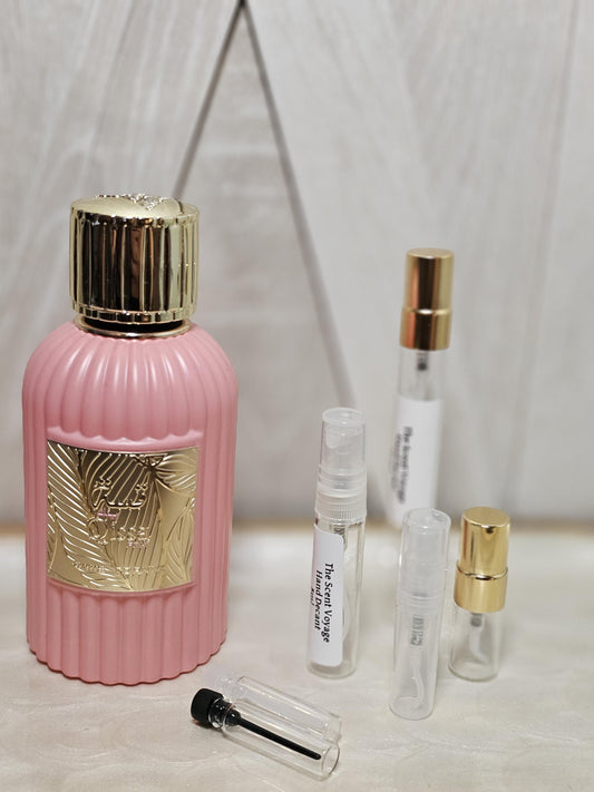 Qissa Pink Perfume Sample | Paris Corner Fruity Floral Gourmand Fragrance | 1ml | 2ml | 5ml