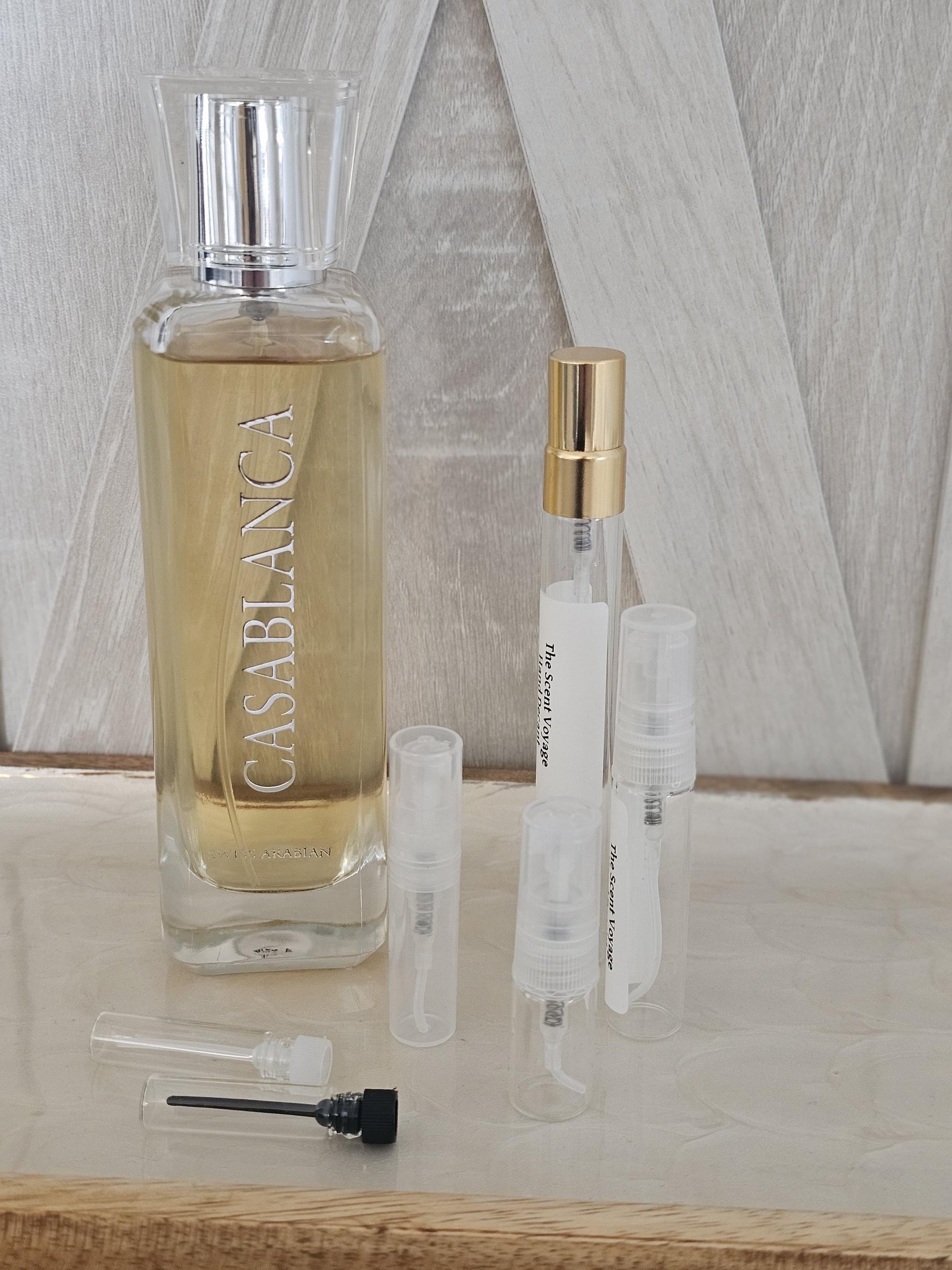 Casablanca Perfume Sample: Swiss Arabian Fruity Floral Fragrance | 1ml, 2ml,5ml