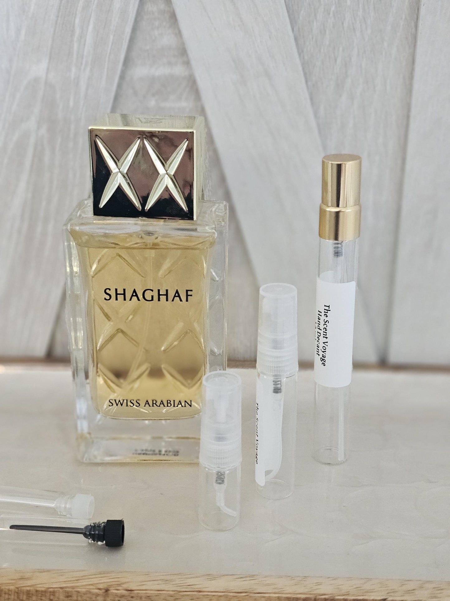 Shaghaf Perfume Sample: Swiss Arabian Fruity Floral Fragrance | 1ml, 2ml,5ml, 8ml