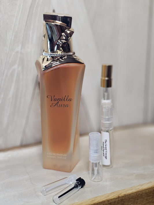 Vanilla Aura Fragrance Sample | Sweet Gourmand Parfum | Mini Size 1ml, 2ml, 5ml